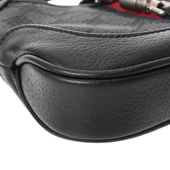 Gucci The Hacker Project Jackie Black Calfskin Shoulder Bag - Picture 5 of 9